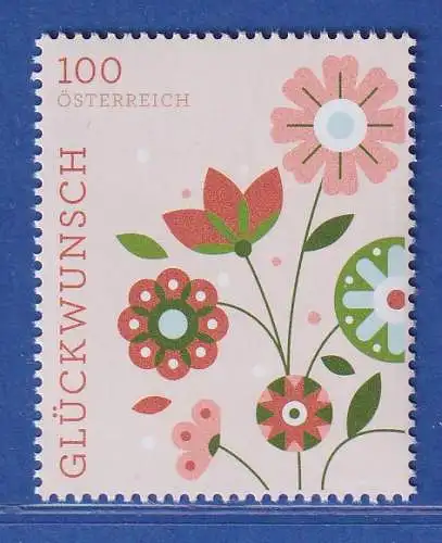 Österreich 2023 Grußmarke Glückwunsch Blumenstrauss Mi.-Nr. 3705 **