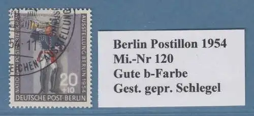 Berlin 1954 Postillon Mi.-Nr. 120b gute b-Farbe gestempelt und geprüft SCHLEGEL