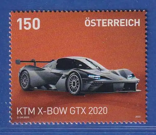 Österreich 2023 Sondermarke Automobile KTM X-BOW GTX 2020 Mi.-Nr. 3704 **