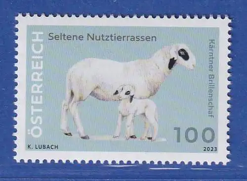 Österreich 2023 Sondermarke Kärtner Brillenschaf Mi.-Nr. 3714 **