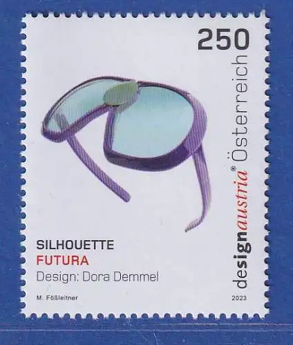 Österreich 2023 Sondermarke Sonnenbrille Futura Fa. Silhouette Mi.-Nr. 3716 **