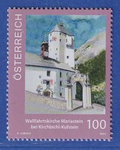 Österreich 2023 Sondermarke Burg und Wallfahrtskirche Mariastein Mi.-Nr. 3730 **