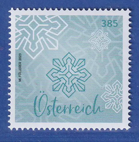 Österreich 2023 Sondermarke Schneekristalle Mi.-Nr. 3756 **