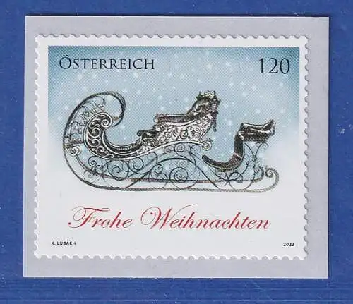 Österreich 2023 Sondermarke Weihnachten Prunkschlitten Mi.-Nr. 3757 **