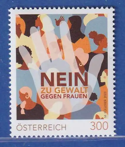 Österreich 2023 Sondermarke Nein zu Gewalt gegen Frauen Mi.-Nr. 3762 **
