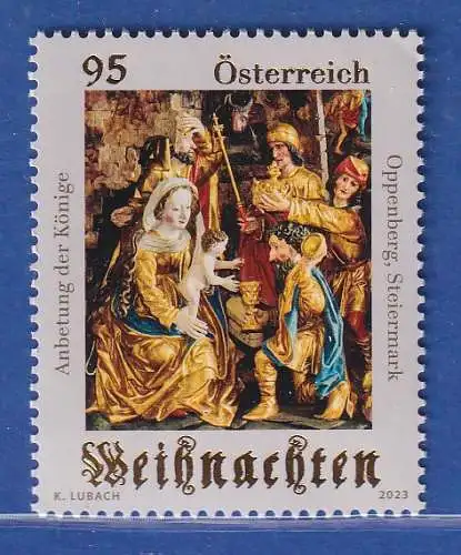 Österreich 2023 Sondermarke Weihnachten Anbetung der Könige Mi.-Nr. 3764 **