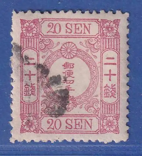 Japan 1875 Kirschblütenmuster 20S Mi.-Nr. 33 Kontrollzeichen 8 gestempelt
