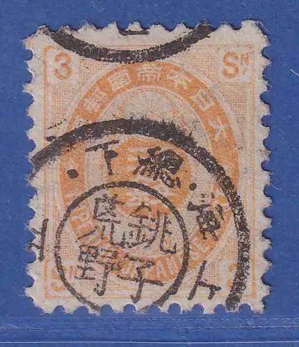 Japan 1879 Freimarke Alt-Koban 3S orange Mi.-Nr. 55 gestempelt