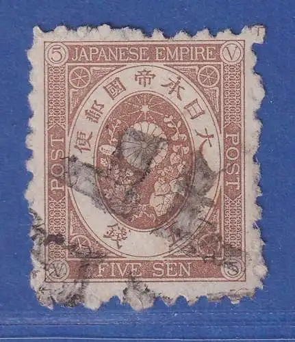 Japan 1876 Freimarke Alt-Koban 5S braun Mi.-Nr. 44 gestempelt