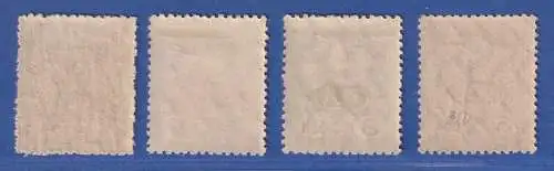 Japan 1919 Freimarken Tazawa Faserpapier Mi.-Nr. 136-139 ungebraucht *