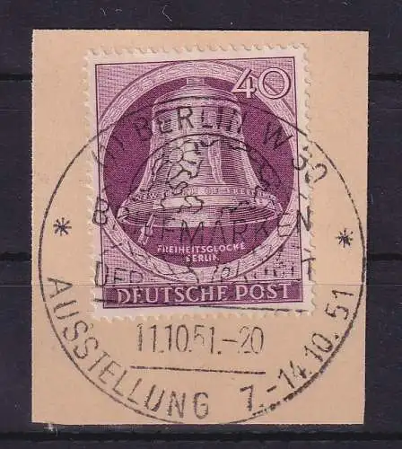 Berlin 1951 Freiheitsglocke 40 Pf Mi.-Nr. 79 mit So.-O auf Briefstück