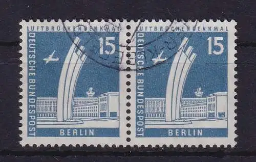 Berlin 1956 Luftbrückendenkmal Mi.-Nr. 145 waag. Paar gestempelt