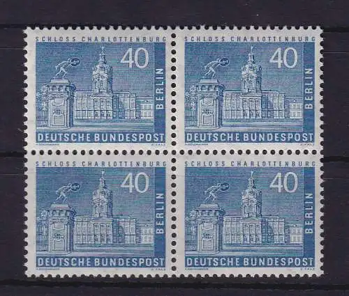 Berlin 1957 Schloss Charlottenburg Mi.-Nr. 149 v Viererblock postfrisch **