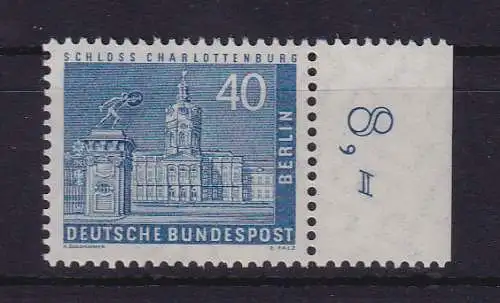 Berlin 1958 Schloss Charlottenburg Mi.-Nr. 149 w re.Randstück postfrisch **