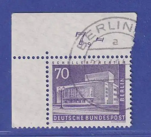Berlin 1958 Schiller-Theater Mi.-Nr. 152 Eckrandstück OL gestempelt