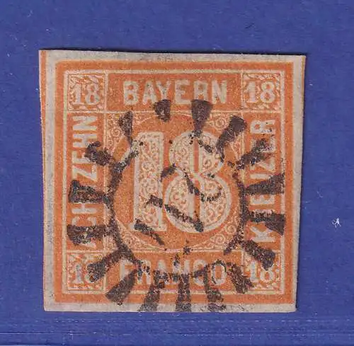 Bayern 18 Kreuzer orange Mi-Nr. 7 mit GMR 217