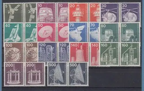 Berlin 1975 Industrie&Technik Mi.-Nr. 494-507 kpl Satz waag. Paare postfrisch **