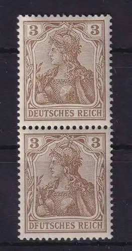 Dt. Reich Germania 3 Pf  Mi-Nr. 69 senkr. Paar mit Mi.-Nr. 69 I postfrisch **