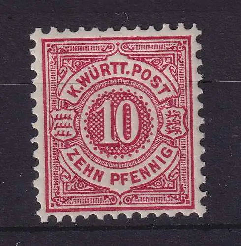 Württemberg 1901 Ziffer 10 Pfennig Mi.-Nr. 46c postfrisch **