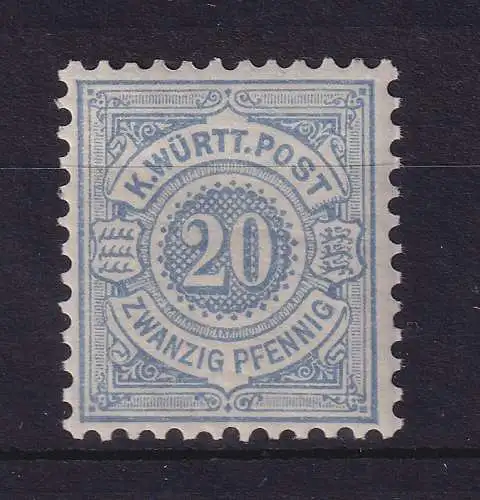 Württemberg 1875 Ziffer 20 Pfennig Mi.-Nr. 47a postfrisch **