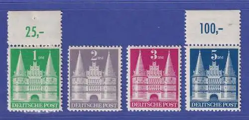 Bizone Bautenserie Markwerte Type II  Mi.-Nr. 97-100 II postfrisch **