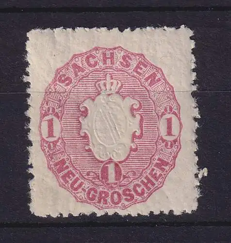 Sachsen 1864 Wappen 1 Neugroschen  Mi.-Nr. 16 a postfrisch **