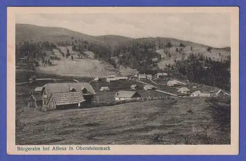 Ansichtskarte Bürgeralm bei Aflenz (Obersteiermark) 1925