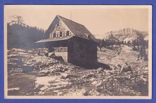 AK Koča pri Triglavskih jezerih (Slowenien) gelaufen nach Graz 1927