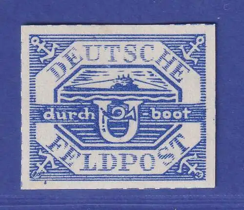 Dt. Reich Feldpostmarke U-Boot-Post Halbinsel Hela Mi.-Nr. 13 b (*)  gpr. BPP