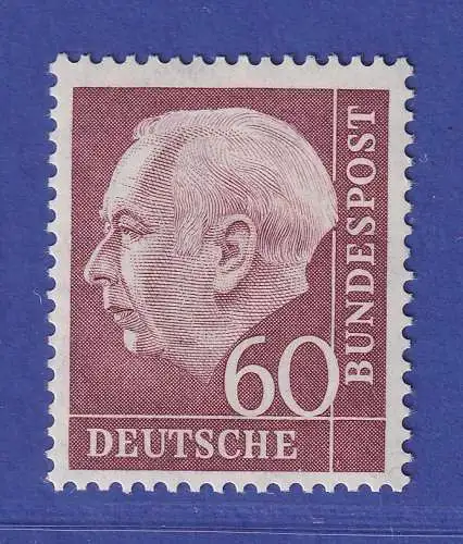 Bundesrepublik 1954 Theodor Heuss 60 Pf Mi.-Nr. 190 ** gpr. SCHLEGEL BPP