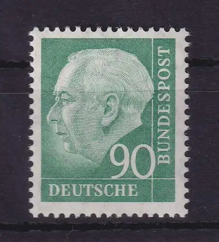 Bundesrepublik 1957 Theodor Heuss 90 Pf geriffelt Mi.-Nr. 265 x v postfrisch ** 