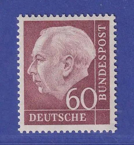 Bundesrepublik 1954 Theodor Heuss 60 Pf Mi.-Nr. 190 ** geprüft SCHLEGEL BPP