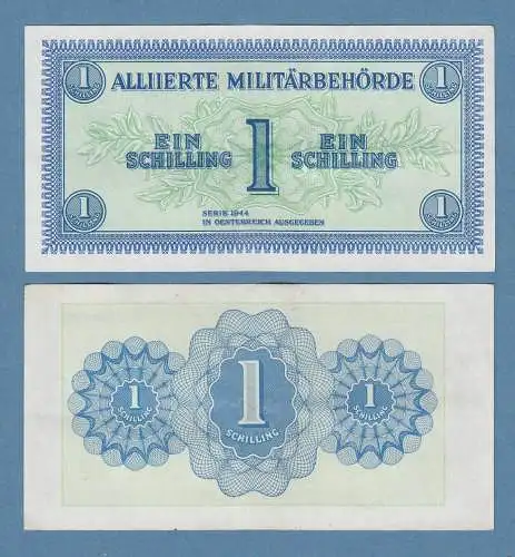 Banknote Österreich Allierte Militärbehörde 1 Schilling Serie 1944 