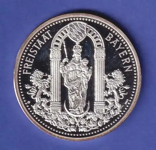 Silbermedaille Bayern-Medaille 1995 Kloster Ettal Mondsichelmadonna 50gAg999.9