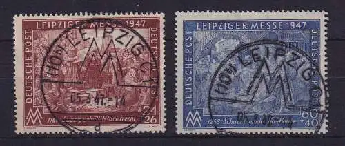 All. Besetzung 1947 Leipziger Messe Mi.-Nr. 941-942 mit So.-O LEIPZIG