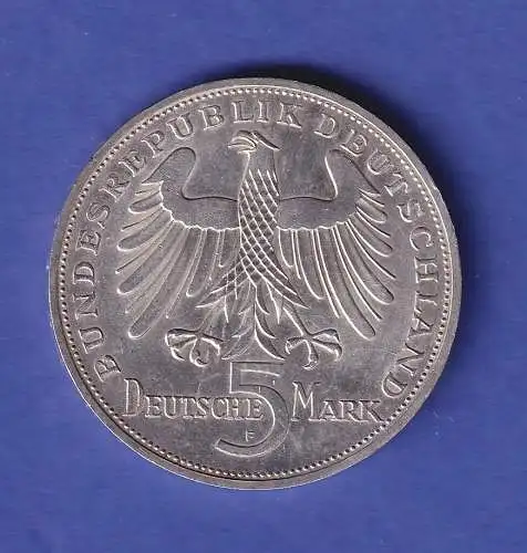 Deutschland 1955 Silbermünze Friedrich Schiller 5 DM  vz