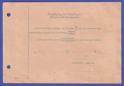 Österreich 1911 Mi.-Nr. 150 in MiF auf Paketkarte O MÜRZZUSCHLAG nach Brugg (CH)