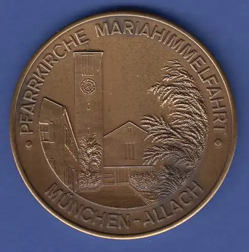 Medaille München-Allach Pfarrkirche Maria Himmelfahrt Schafkopfrennen F KAB 1986