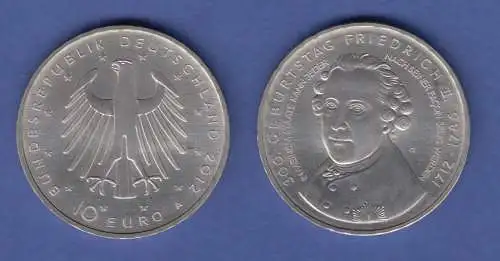 10-€-Gedenkmünze 2012 Friedrich II. von Preußen, stempelglanz