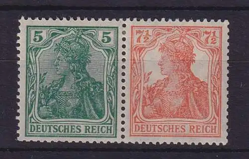 Dt. Reich Germania Zusammendruck Mi.-Nr. W5ab  ungebraucht *