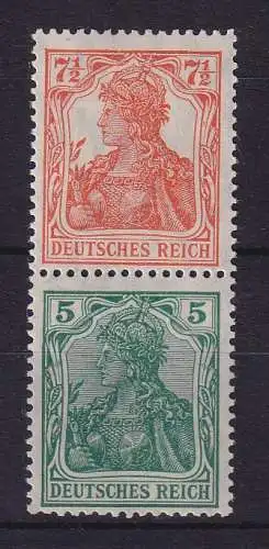 Dt. Reich Germania Zusammendruck Mi.-Nr. S9ab ungebraucht *