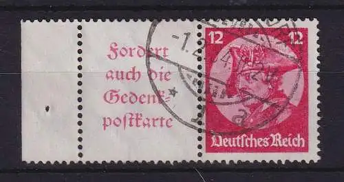 Dt. Reich Friedrich II. Zusammendruck Mi.-Nr. W45 gestempelt 