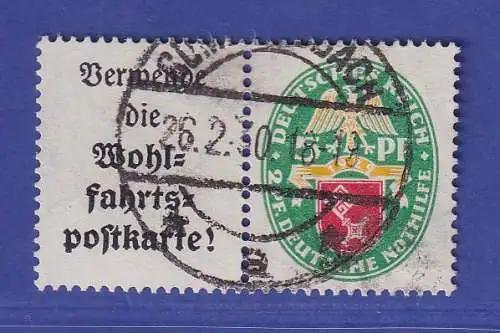 Dt. Reich Nothilfe Wappen Zusammendruck Mi.-Nr. W34 gestempelt (Gummersbach)
