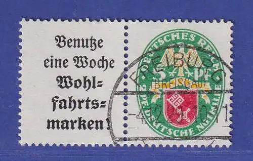Dt. Reich Nothilfe Wappen Zusammendruck Mi.-Nr. W35 O FREIBURG