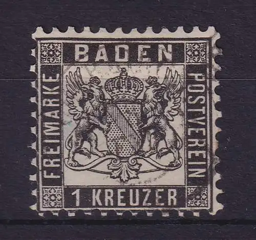 Baden 1 Kreuzer Mi.-Nr. 17a  gestempelt