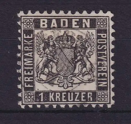 Baden 1 Kreuzer Mi.-Nr. 17a gestempelt