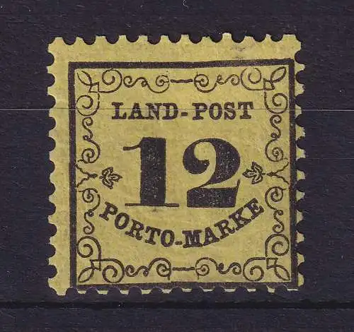 Baden 1862 Portomarke 12 Kreuzer Mi.-Nr. 3x ungebraucht *