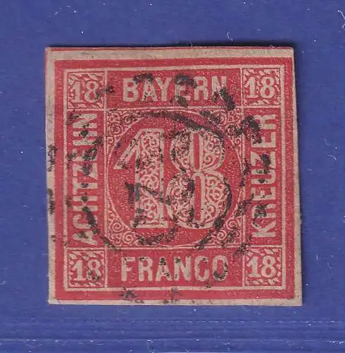 Bayern 18 Kreuzer rot Mi.-Nr. 13a mit OMR 325 München