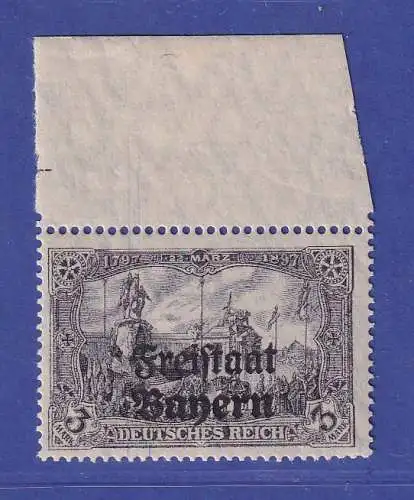 Bayern 1919 Aufdruck Freistaat Bayern Mi.-Nr. 150A postfrisch **