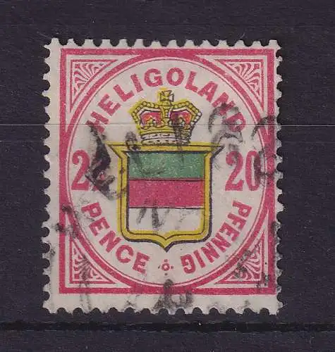 Helgoland 1888 Wappen 20 Pf Mi.-Nr. 18g gestempelt